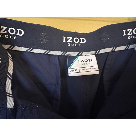 Izod Men's Navy Flat Front Golf Pants - Size 38x30 - Picture 3 of 4